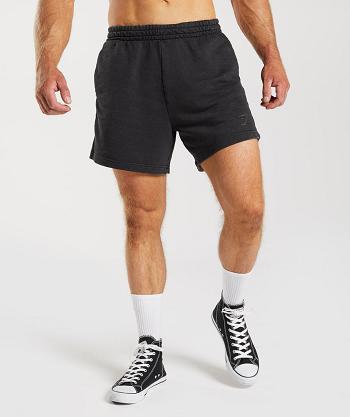 Gymshark Power Washed 5" Shorts Herr Svarta | SE 3383JPQ